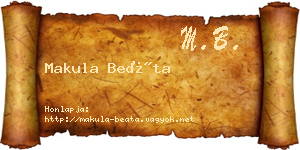 Makula Beáta névjegykártya