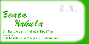 beata makula business card